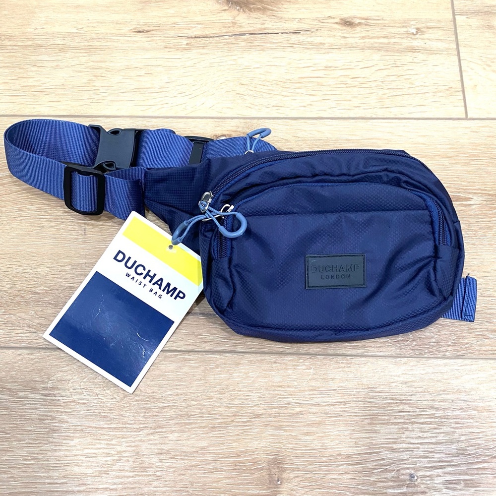 Duchamp London Navy Belt Bag Waist Belt Fanny Pack Travel Casual Crossbody Bag